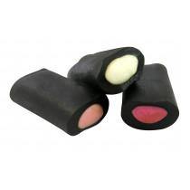 Liquorice Cream Rock Bag 200g - The Bath Sweet Shop